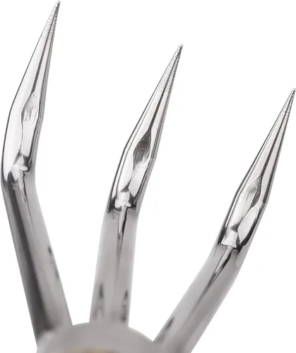 Miniatura 2 de Nisaku NJP957 Nekaki Sanbondume - Cultivador manual de triple garra, longitud de dientes de acero inoxidable japonés, 1.5 pulgadas, mango de madera