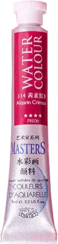 Marie's Pintura de acuarela de calidad Masters - Alizarin Crimson, 0.3 fl oz - Color concentrado, pigmentos puros, alta resistencia a la luz