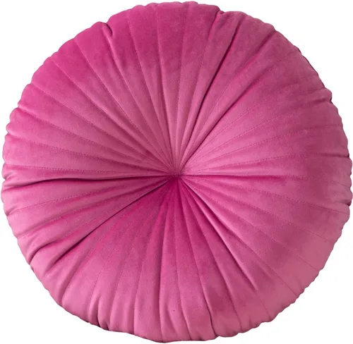 Miniatura 8 de HLOVME Cojín Redondo para Sofá de Terciopelo Cojín Decorativo Pequeño Color Sólido para Sala de Estar Cama Suelo 13.7", Beige