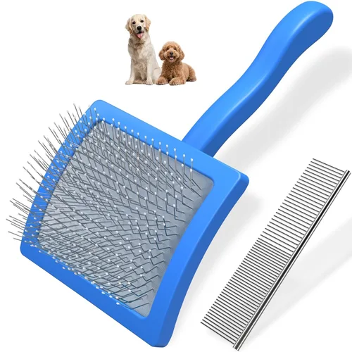 Miniatura 8 de 2 cepillos deslizantes para perros y peines de mascotas, cepillo profesional de aseo para perros (Goldendoodles, caniches, labradoodles)