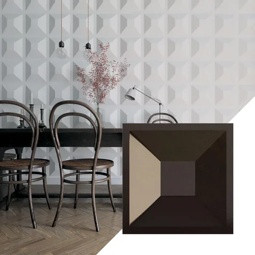 Miniatura 15 de Ekena Millwork 11 7/8 pulgadas de ancho x 11 7/8 pulgadas de alto, Diane EnduraWall Panel decorativo de pared 3D, rosa champán