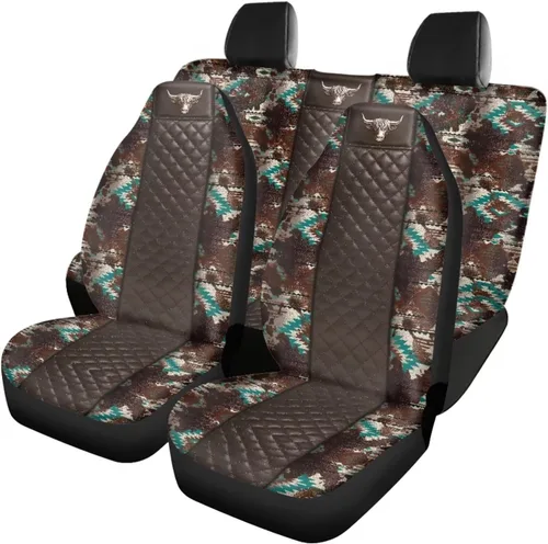 Miniatura 21 de Howilath 250 USA Anniversary - Juego de 4 fundas de asiento de automóvil de ajuste universal para asientos delanteros y traseros para uso en todas