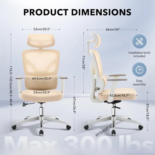 Miniatura 2 de Silla de oficina ergonómica con soporte lumbar ajustable, silla de escritorio de oficina en casa, cómoda silla de juegos de malla con reposabrazos