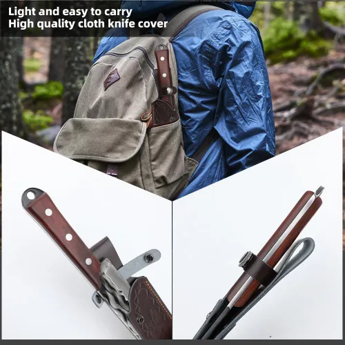 Miniatura 2 de Machete de supervivencia con funda para cortar árboles, para trabajo de jardín y para machetes de bushcrafting, machete de hoz de servicio pesado