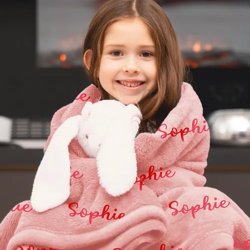 Miniatura 6 de Mantas personalizadas con nombre para niños, mantas personalizadas con nombre para niños y niñas, regalos de cumpleaños personalizados para bebé