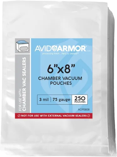 Bolsas de sellado al vacío Avid Armor – 15 x 20 cm – Paquete de 250 – Bolsas resistentes de grado comercial, libres de BPA para Sous Vide,