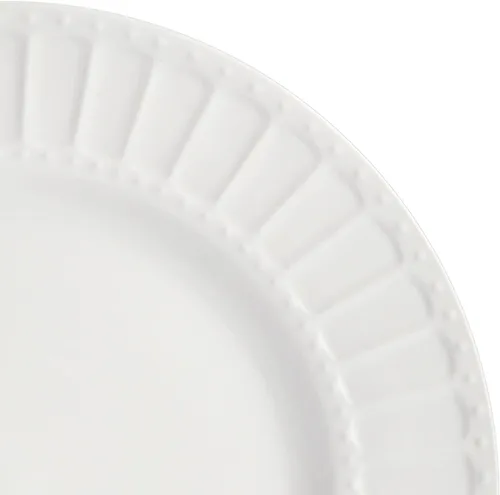 Miniatura 4 de Gibson Home Zen Buffet - Juego de vajilla de cerámica de porcelana para 8, platos y cuencos (40 unidades), platos en relieve blanco Blanco