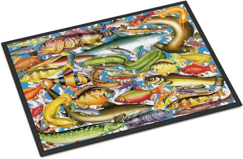 Miniatura 28 de Caroline's Treasures PRS4045MAT - Tapete para puerta delantera, 18 x 27 pulgadas, para interiores y exteriores, para entrada, antideslizante