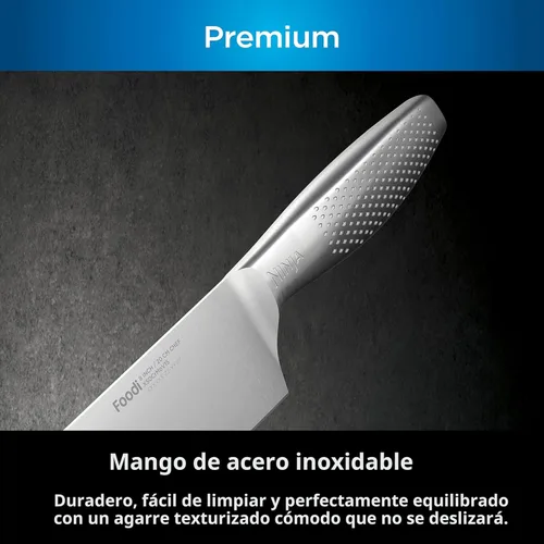 Miniatura 4 de Ninja K62012 Foodi NeverDull Premium - Sistema de cuchillos de acero inoxidable alemán de 12 piezas con afilador integrado, acero inoxidable/negro