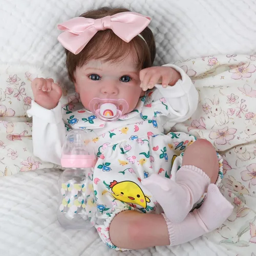 WOOROY Muñecas realistas de bebé Reborn – Muñecas de bebé recién nacidas realistas de 18 pulgadas, muñeca de bebé de cuerpo suave de la vida real,