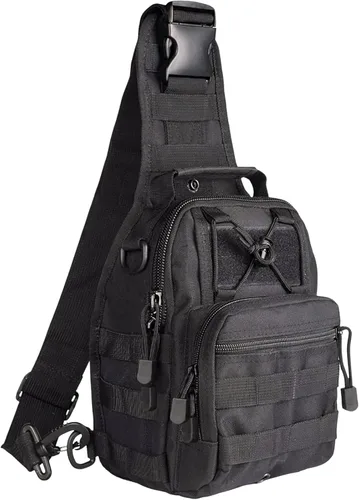 Miniatura 8 de Mochila táctica para el hombro, pequeña, para exteriores, para hombres, viajes, senderismo, camping, mochila para Rover, color negro Camuflaje jungla