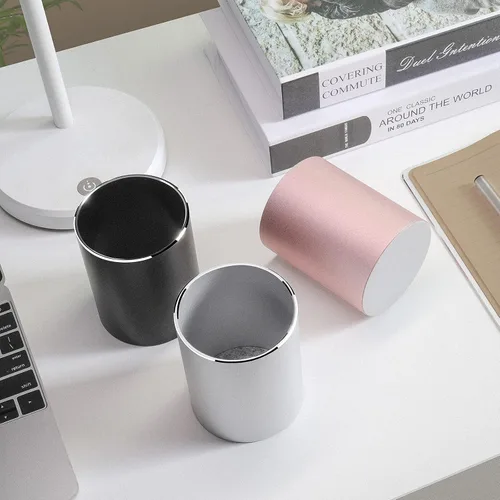 Miniatura 6 de Vaydeer Portalápices de Metal de Aluminio para Escritorio, Organizador de Escritorio Redondo y Portalápices Negro para Oficina, Escuela, Hogar
