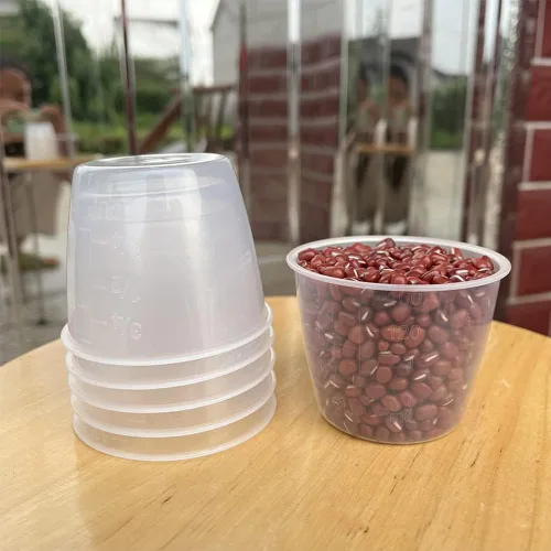 Miniatura 6 de AKOAK Taza medidora de arroz transparente de plástico, taza medidora de olla arrocera de 5.4 fl oz, taza medidora de arroz de doble escala