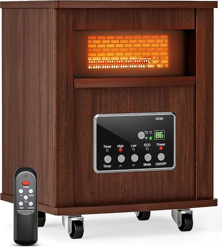 Miniatura 9 de Calentador de espacio con humidificador, calentadores de torre portátiles para uso en interiores, control remoto, termostato ajustable, 3 modos