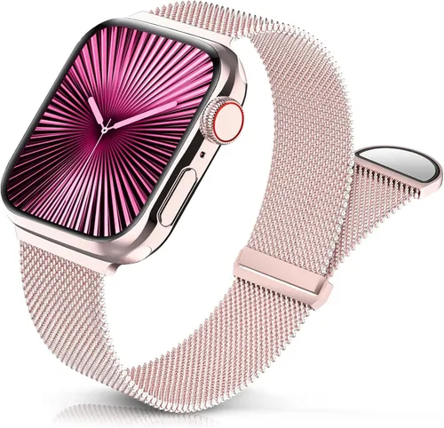 Miniatura 11 de Sunnywoo Correa de metal de acero inoxidable compatible con correas de Apple Watch de 1.496 in, 1.575 in, 1.614 in, 1.654 in, 1.732 in, 1.772 in