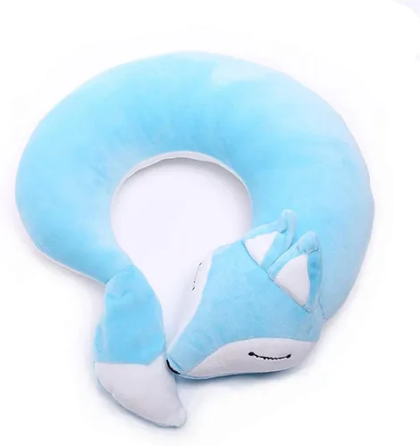 Miniatura 10 de Almohadas de viaje, aviones, zorro, animal de animal, almohada de cuello en forma de U, almohada de felpa cálida de dibujos animados cómoda