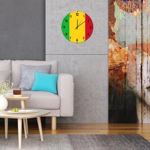Miniatura 17 de Cheyan Reloj de pared con bandera de Canadá de 12 pulgadas, silencioso, sin tictac, de PVC, funciona con pilas, reloj redondo decorativo, regalo