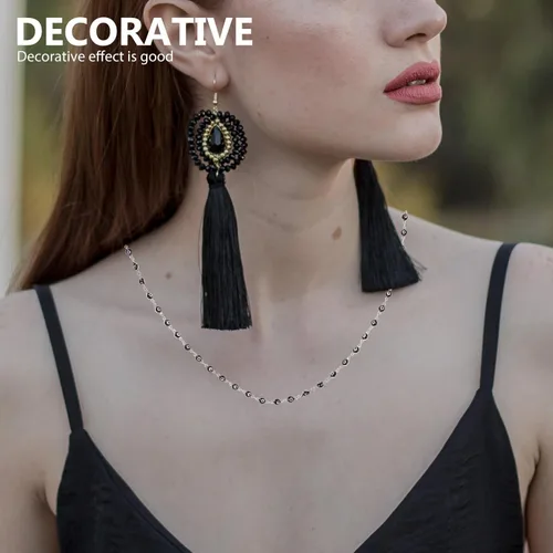 Miniatura 5 de EXCEART 1 rollo de collar contra el mal de ojo, cadena para hacer joyas, cadenas de collar a granel para collares, manualidades