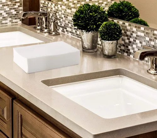 Miniatura 7 de BloominGoods - Paquete de 100 servilletas de baño desechables Toallas de invitados de tacto de lino Papel de seda de mano similar a la tela