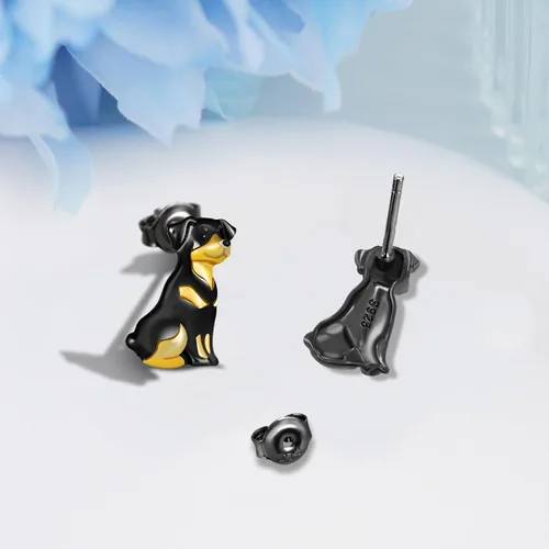 Miniatura 3 de Aretes de perro Yorkiepastor alemánbulldog francéscorgichihuahuarottweiler aretes para mujeres y niñas, joyería de perro, regalos para mujeres