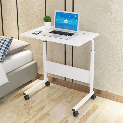 Miniatura 11 de Mesa auxiliar con ruedas para sofá, portátil, portátil, soporte de escritorio para computadora portátil con ruedas, altura ajustable, bandeja de TV