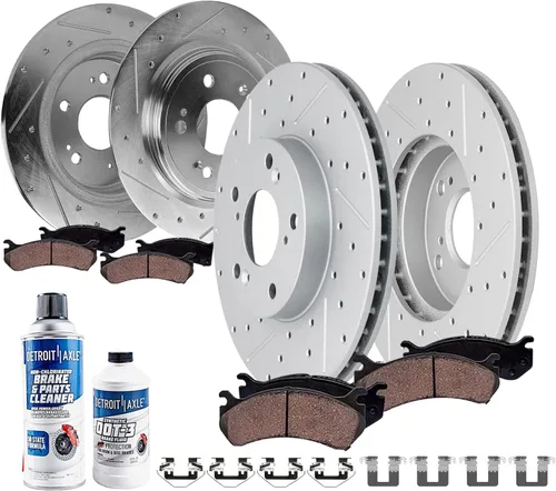 Miniatura 9 de Detroit Axle - Kit de freno trasero para Ford Fusion Lincoln MKZ Zephyr Mazda 6 Mercury Milan, repuesto de pastillas de freno de cerámica