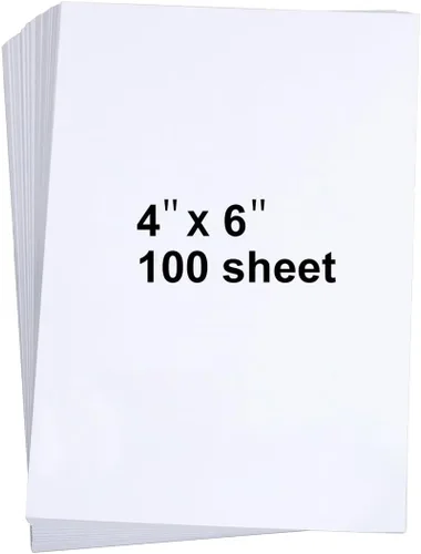 100 hojas de cartulina blanca de 4" x 6", hojas de cartulina gruesa, papel de invitación en blanco, tarjetas de felicitación imprimibles, cubierta