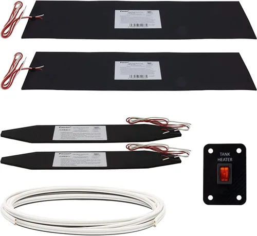 RecPro Kit de almohadilla calefactora para tanque RV | 7 1/4 pulgadas x 25 pulgadas | Agua dulce | Agua gris | Tanque de retención | Hasta 50