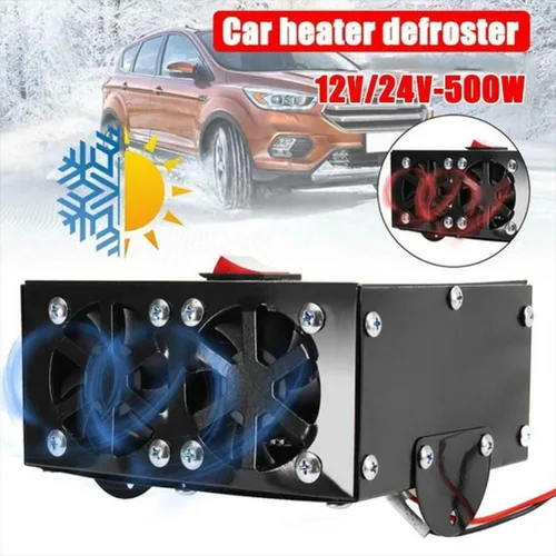 Miniatura 5 de Calentador de Coche - TOPMELON Descongeladores de Parabrisas Desempañador de Coche 12V 500W Calentador de Coche 2 en 1 Calentadores Portátiles