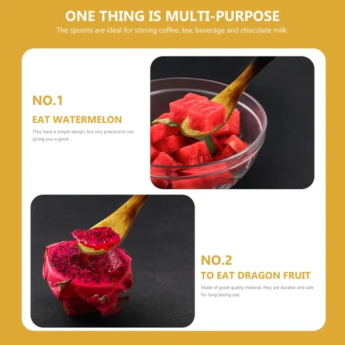 Miniatura 6 de Cuerno de búfalo Cuerno Buey Cuerno Cucharas Espresso para Té Postre Pastel Aperitivo 6.9 in