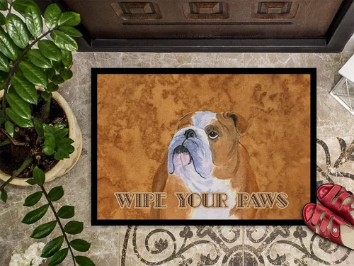 Miniatura 3 de Caroline's Treasures SS4893MAT Bulldog English Wipe Your Paws - Tapete para puerta delantera, 18 x 27 pulgadas, tapete para puerta delantera