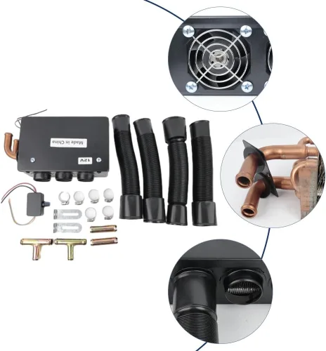 Miniatura 4 de Calentador de coche de 12 V, 50 W, portátil, ventilador descongelador, 3 puertos, descongelador, descongelador, calentador de ventilador de coche