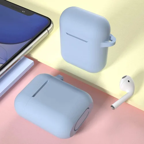 Miniatura 8 de Funda para AirPods de silicona, de protección completa, compatible con Apple AirPods 1 y 2, funda de carga inalámbrica y con cable