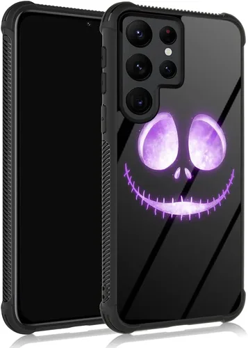 Miniatura 10 de ZHEGAILIAN Funda compatible con Samsung Galaxy S22 Ultra, patrón trasero negro con esquinas que absorben los golpes, diseño de TPU suave, funda