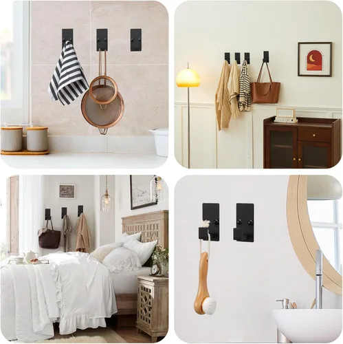 Miniatura 4 de TocTen Juego de 7 piezas de accesorios de baño, juego de barra de toalla de acero inoxidable grueso, incluye 2 toalleros de baño, soporte