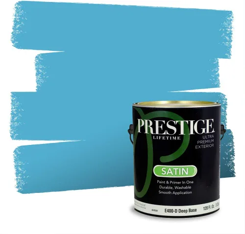 Miniatura 94 de Pintura Exterior + imprimación PRESTIGE, todo-en-uno, 1 galón, acabado mate, color comparable al Valspar* Royal Gray* VS151-Gris real