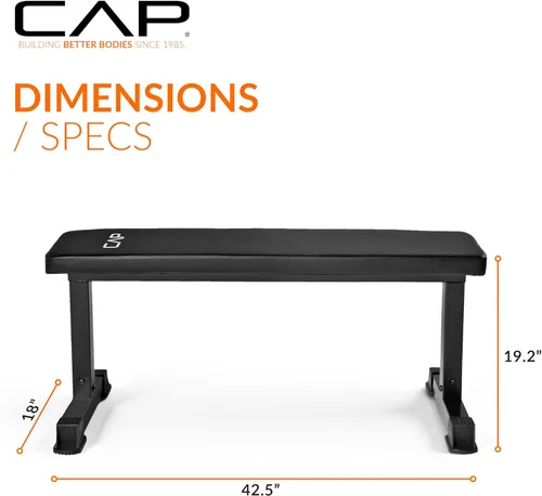 Miniatura 4 de CAP Barbell Serie de colores de banco de peso plano Negro