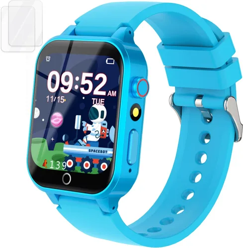 Miniatura 11 de Cosjoype Reloj inteligente para niños con 26 juegos de rompecabezas, pantalla táctil HD, cámara de video, reproductor de música, seguimiento