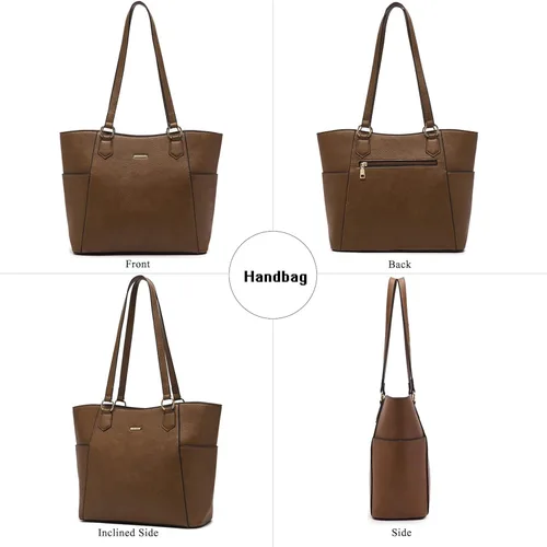 Miniatura 5 de Juego de bolsos de mano para mujer, bolso y cartera grande, bolso cruzado
