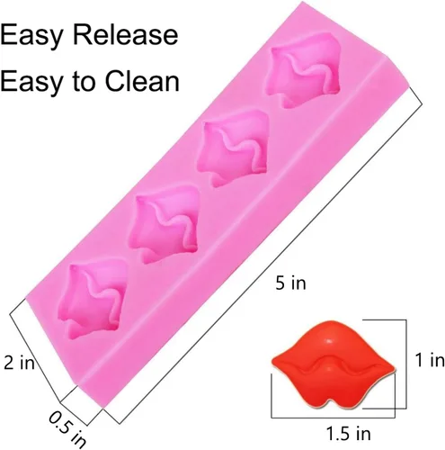 Miniatura 2 de Sexy Lips - Moldes de chocolate para dulces, colección 3D Kiss de silicona, para decoración de tartas de San Valentín, suministros de fiesta de Mouth