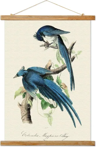 Miniatura 19 de Ovfovy Póster vintage de hongos con marco de madera, estilo retro de pintura botánica de pared, póster de tabla de referencia ilustrativa para sala