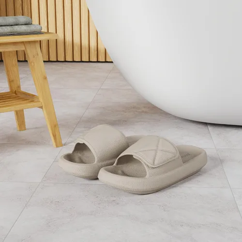 Miniatura 2 de Joomra Slides for Women and Men Recovery Pillow Slippers Diabetic Sandals Adjustable Strap Dual Cushioned Thick Sole