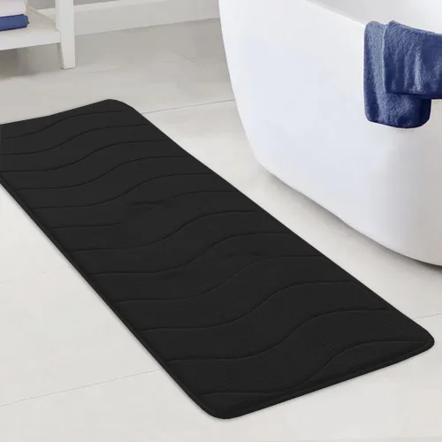 Miniatura 25 de Flamingo P Alfombra de Baño de Espuma Viscoelástica Tapetes de Baño Alfombra Antideslizante Absorbente de Agua para Ducha, 24x17 pulgadas, Verde Aqua