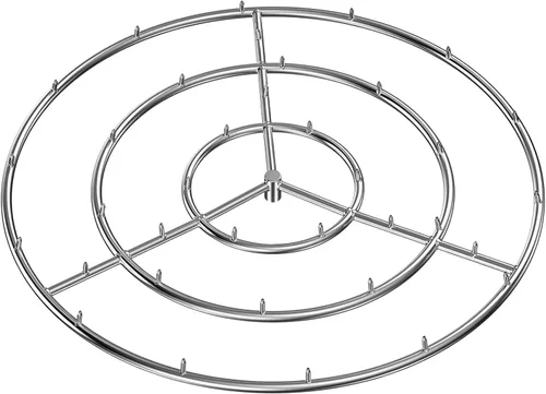 Miniatura 8 de Skyflame Anillo redondo de acero inoxidable de 30.5 cm para quemador de fogata - Llama alta