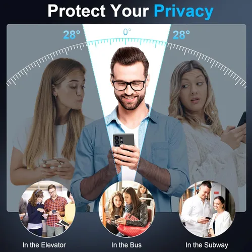 Miniatura 3 de LYWHL Paquete de 2 protectores de pantalla de privacidad para Samsung Galaxy S26 Ultra [como el desbloqueo original de huellas dactilares], película