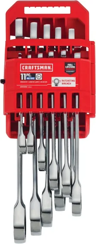 Miniatura 5 de CRAFTSMAN Juego de llaves de trinquete, métricas, 11 piezas (CMMT87021)