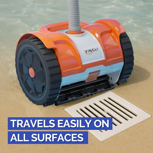 Miniatura 7 de VINGLI - Aspiradora de piscina lateral de succión automática (actualización 2025), potente barredora de pared para piscinas enterradas, incluye