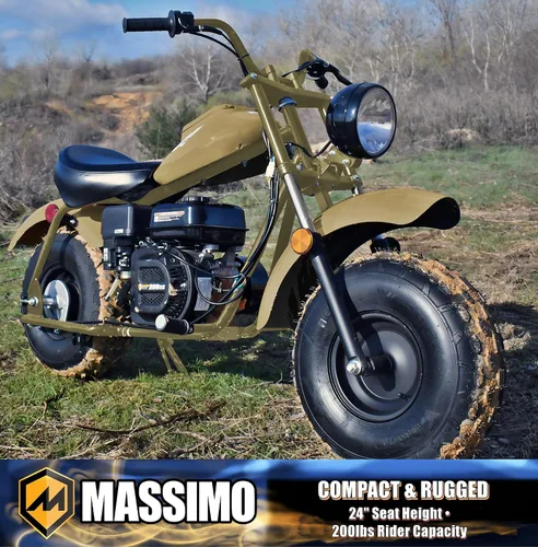 Miniatura 5 de Massimo Motor Warrior200 196CC Motor Super Size Mini Moto Trail Bike MX Street para niños y adultos Neumáticos anchos Motocicleta Powersport