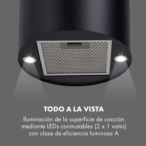 Miniatura 9 de Klarstein Campana extractora de isla colgante, ventilador extractor para islas de cocina, flujo de aire de 558 m³/h, temporizador, ventilador