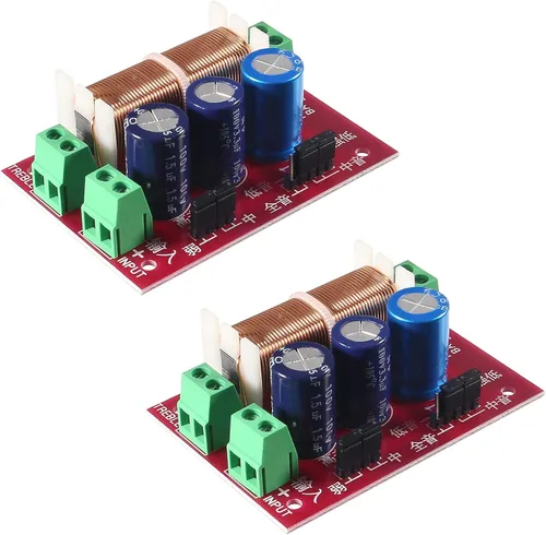 2 unids 400W altavoz ajustable crossover 2 vías agudos/graves 2 unidades divisor de frecuencia de audio distribuidor filtros versión actualizada